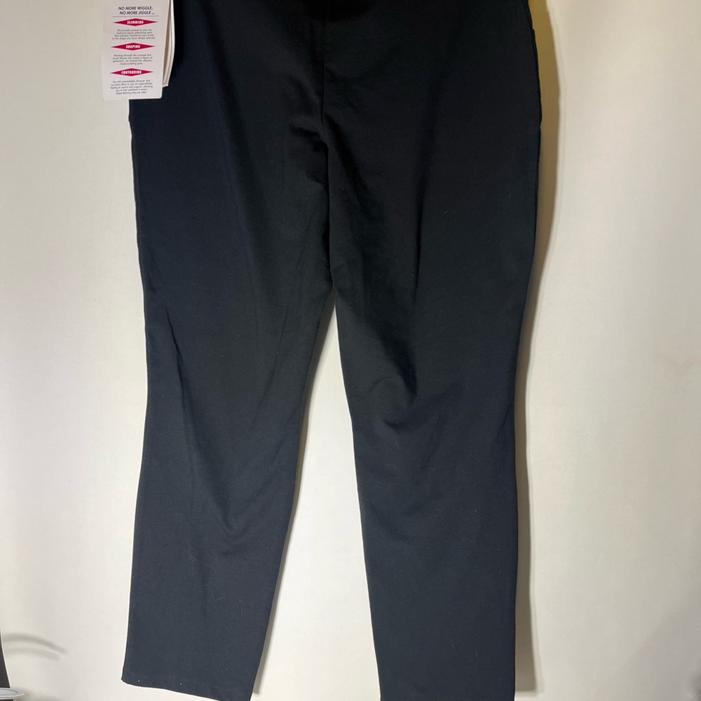 Women with Control Black Pants Straight Leg Comfy Stretch XLT